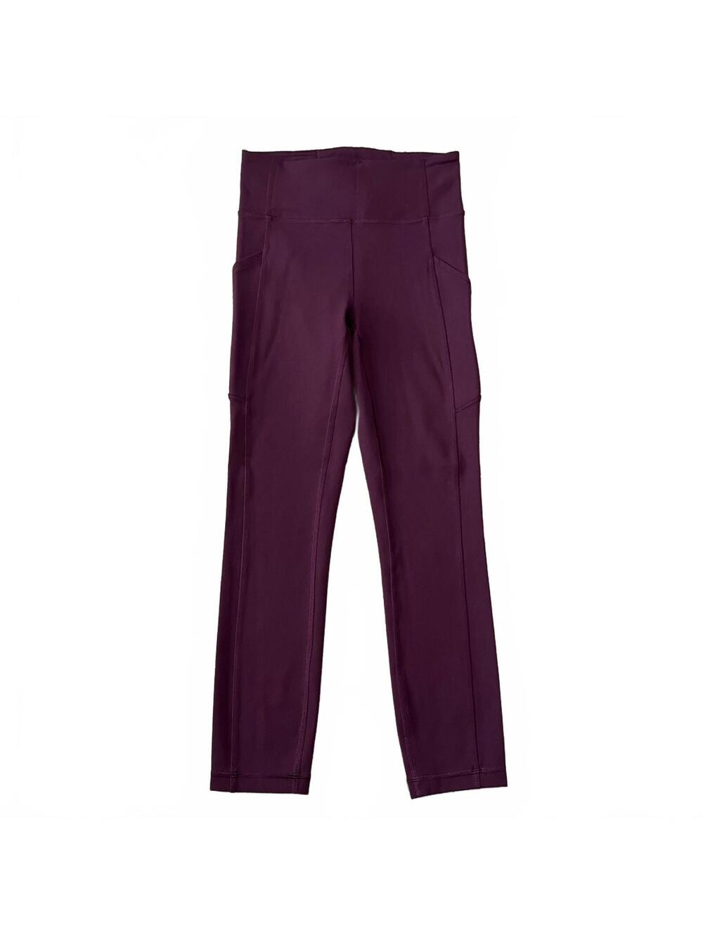 Lululemon Invigorate High Rise Crop 23" Burgundy Red Size 4
